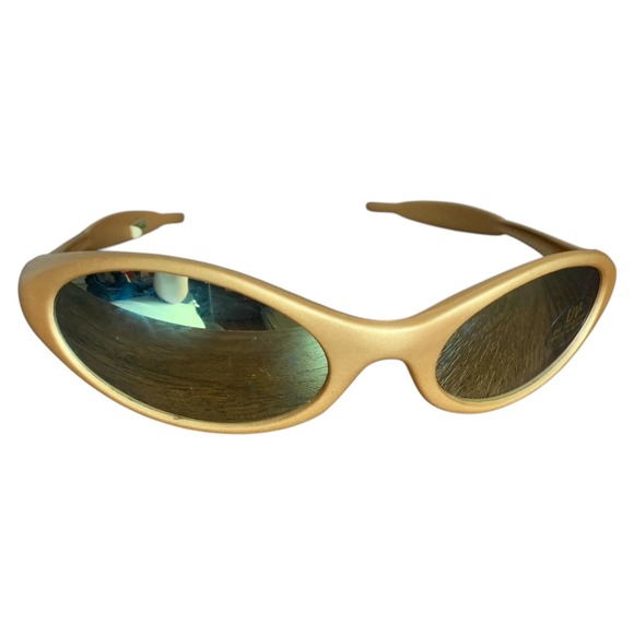 Unbranded Other - Unbranded Bug Eye Sunglasses Unisex OS Gold Excellent Y2K Cyber Rave Vintage
